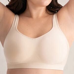 Truekind Daily Comfort Wirefree Shaper Bra Womens Medium Chai Tan Bralette NWT